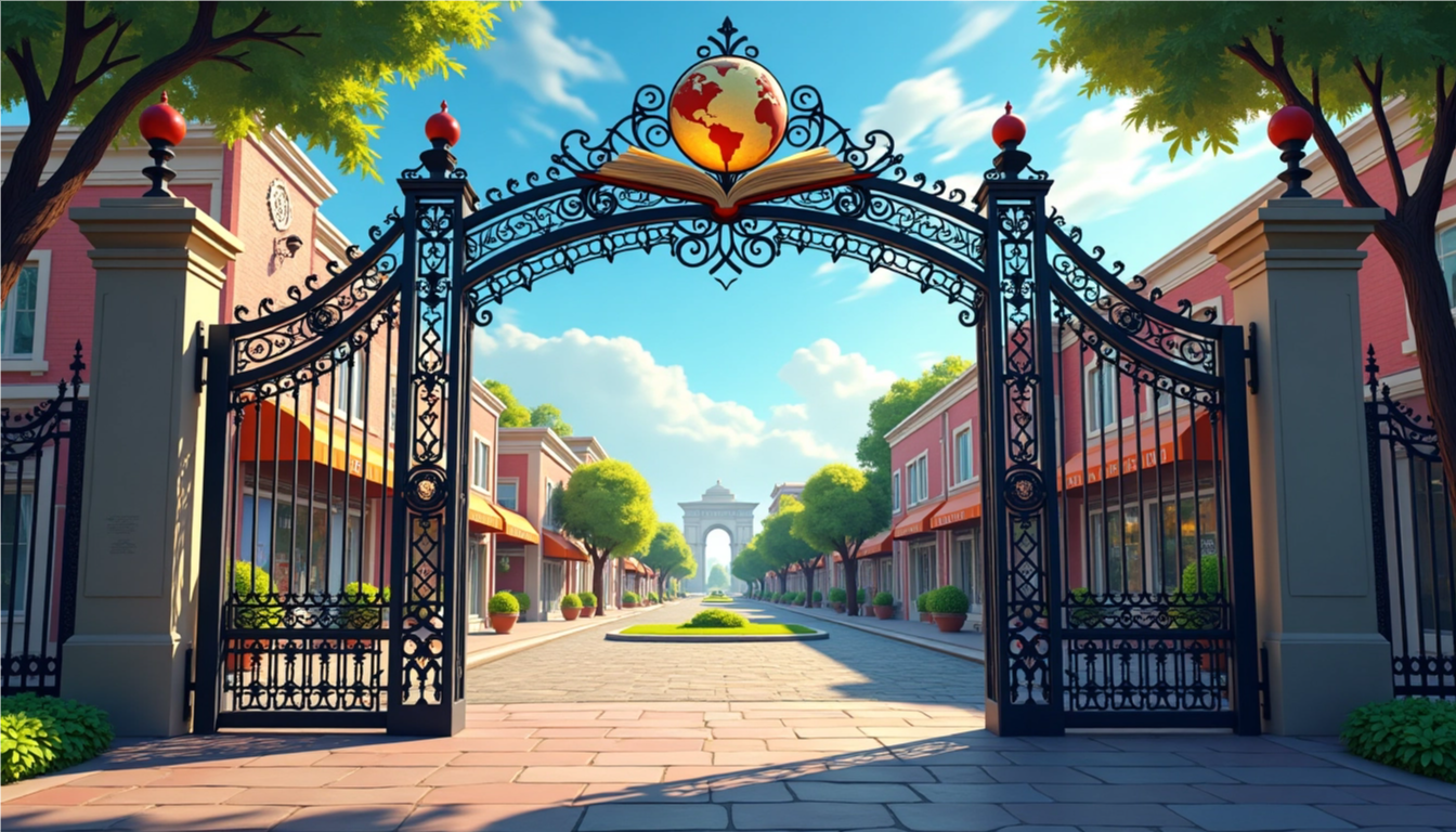 Front gate concept of Legacy Haven Academy